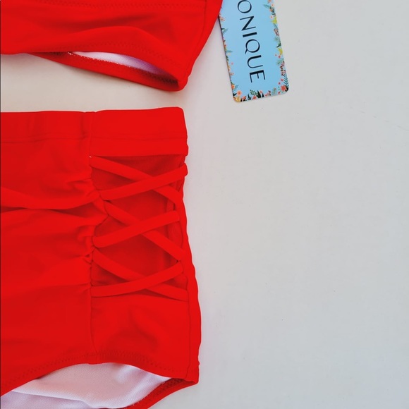 Yonique Bikini Swimsuits High Waisted Swimwear Tummy Control Large - Picture 6 of 9